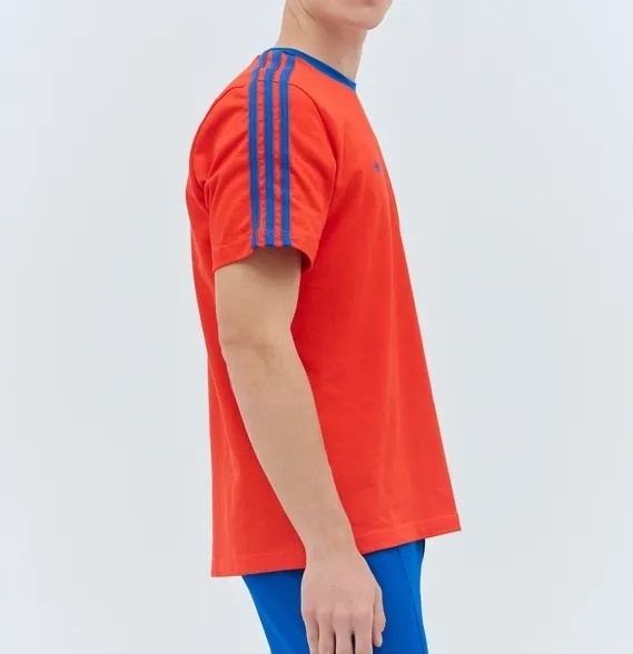 adidas  |Stripes Unisex Collaboration Plain Cotton Logo T-Shirts
