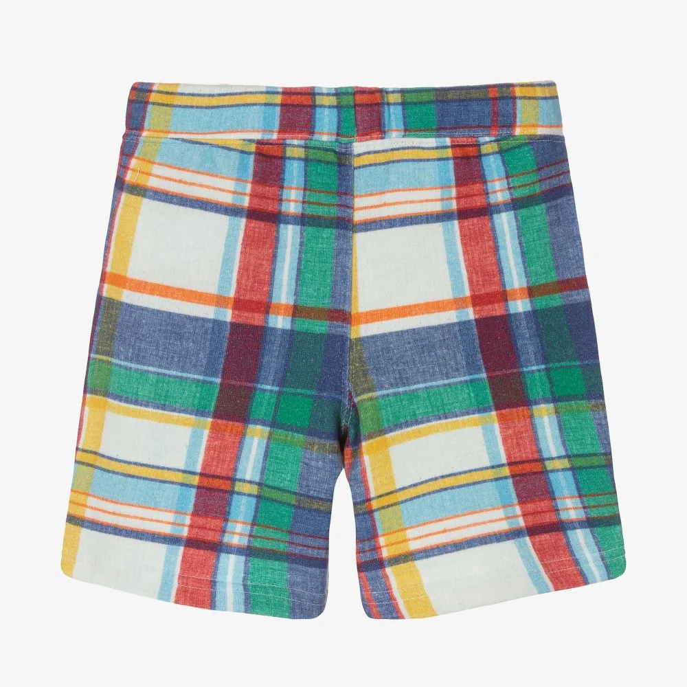 Boys Checked Jersey Shorts