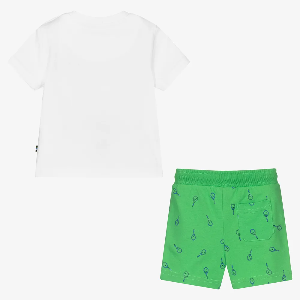 Boys Green Shorts Set
