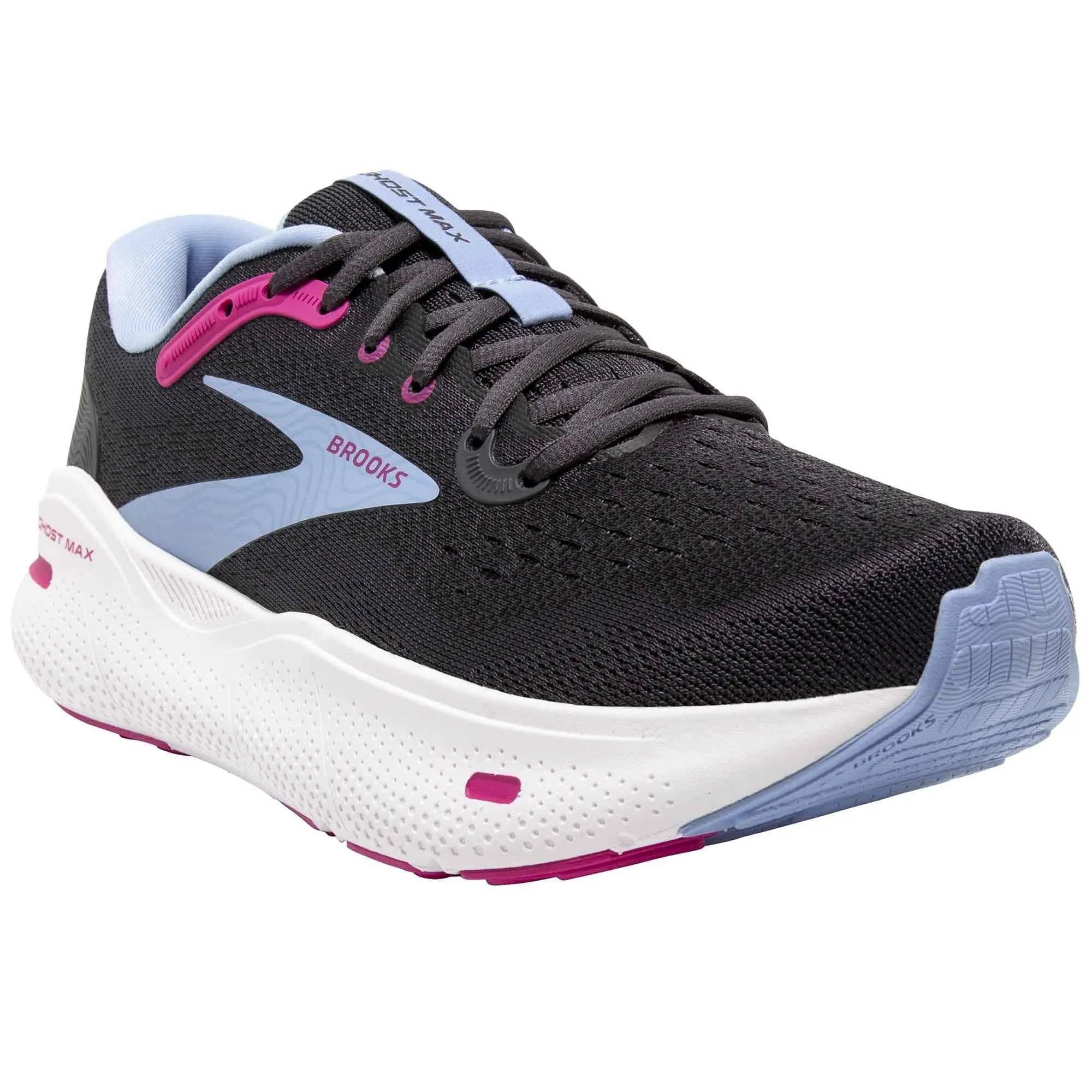 Brooks  Ghost Max Womens Running Shoes Ebony/Open Air/Lilac Rose