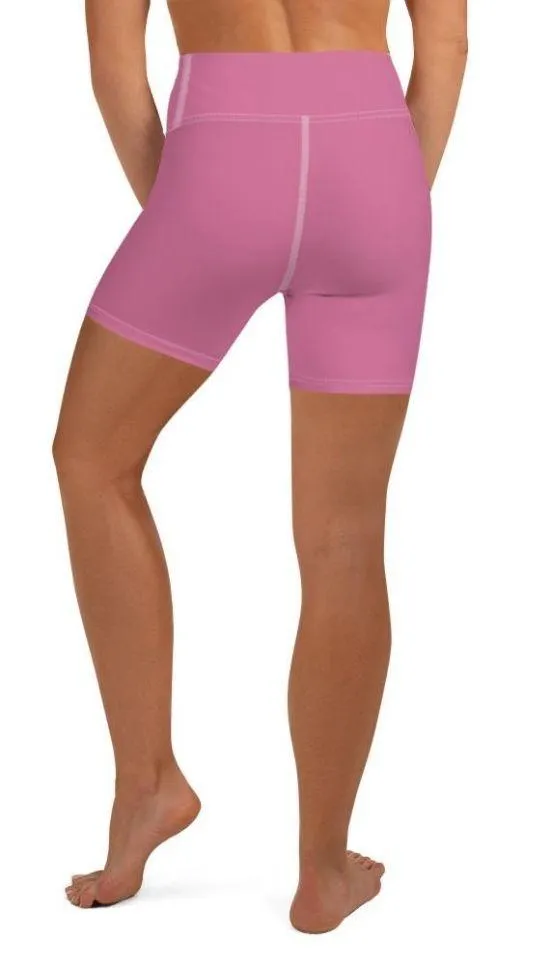 Bubblegum Pink Yoga Shorts