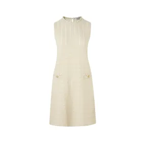 Chambray Knit Dresses Apricot-