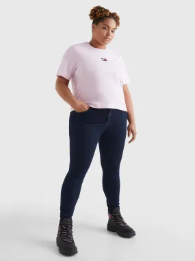 Curve 100% Recycled Tommy Badge T-Shirt | T-Shirts | Tommy Jeans