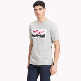 Grey Tommy Hilfiger Mountain Logo T-Shirt | T-Shirts | Tommy Hilfiger