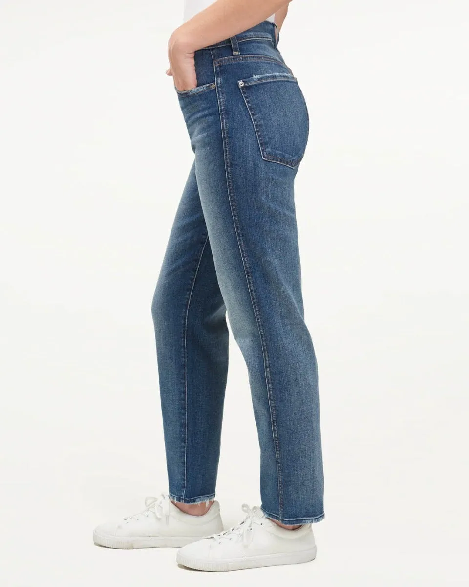 High Waist Crop Straight Jeans
