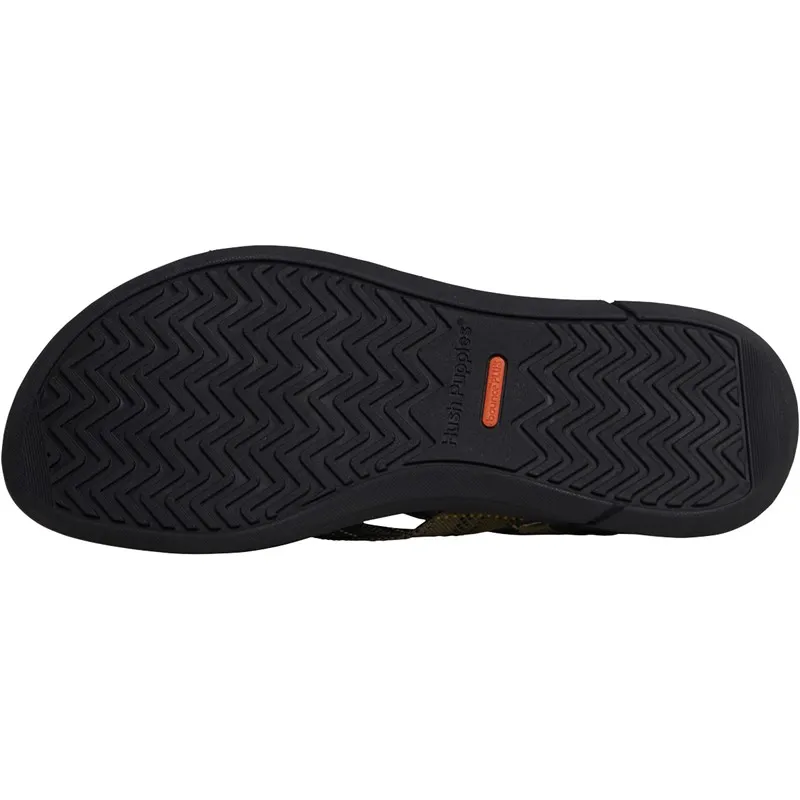 Hush Puppies Mens Good Flip Flops Olive