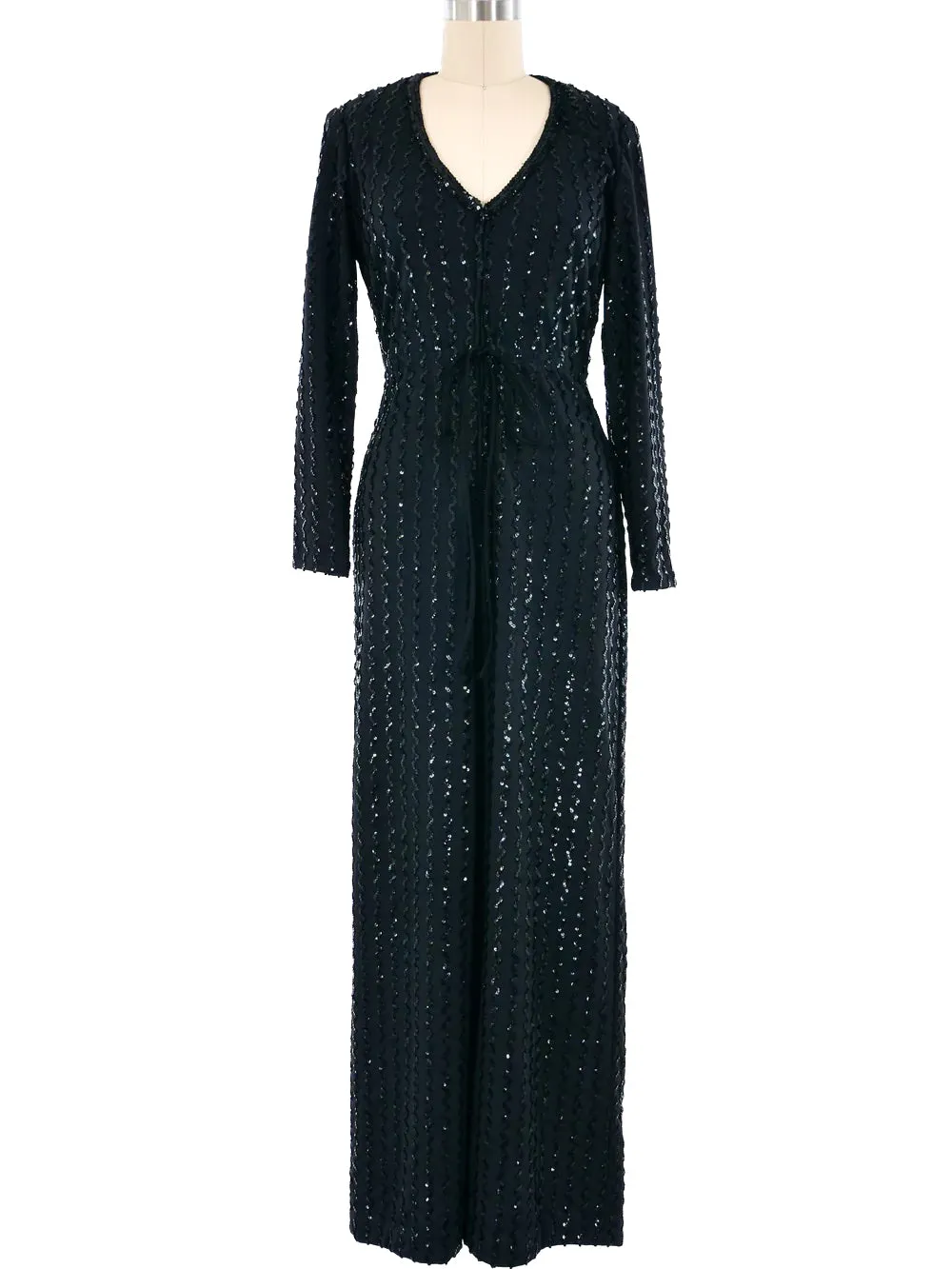 Lee Jordan Sequin Jersey Jumpsuit