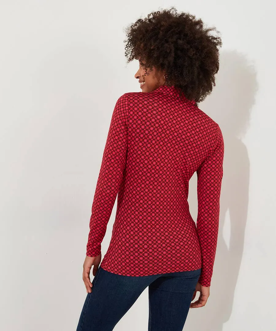 Lola Geo Jersey Print Top