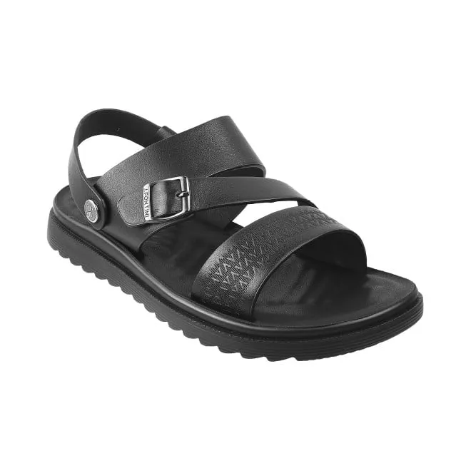 Mochi Men Black Casual Sandals
