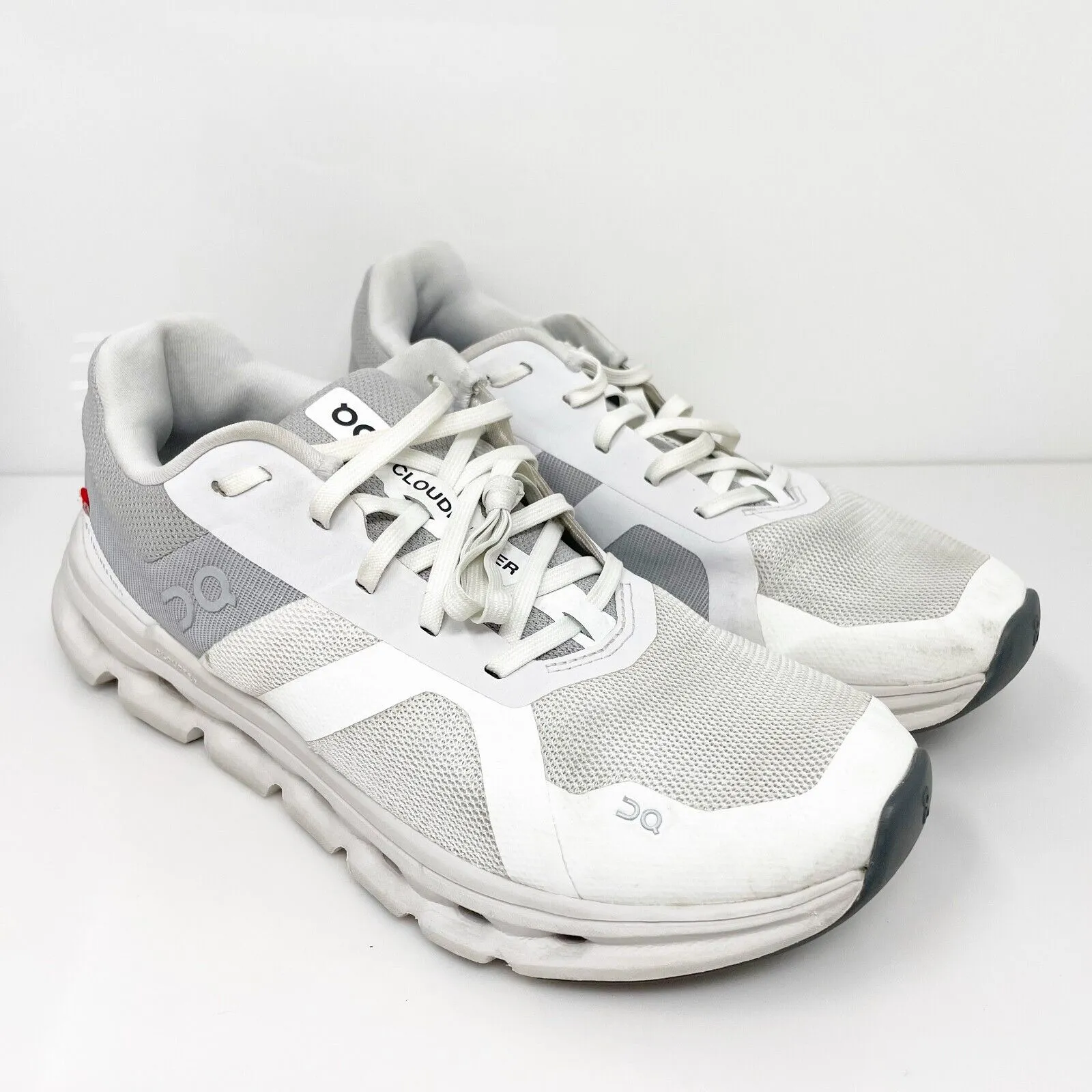 On Womens Cloudrunner White Running Shoes Sneakers Size 7.5
