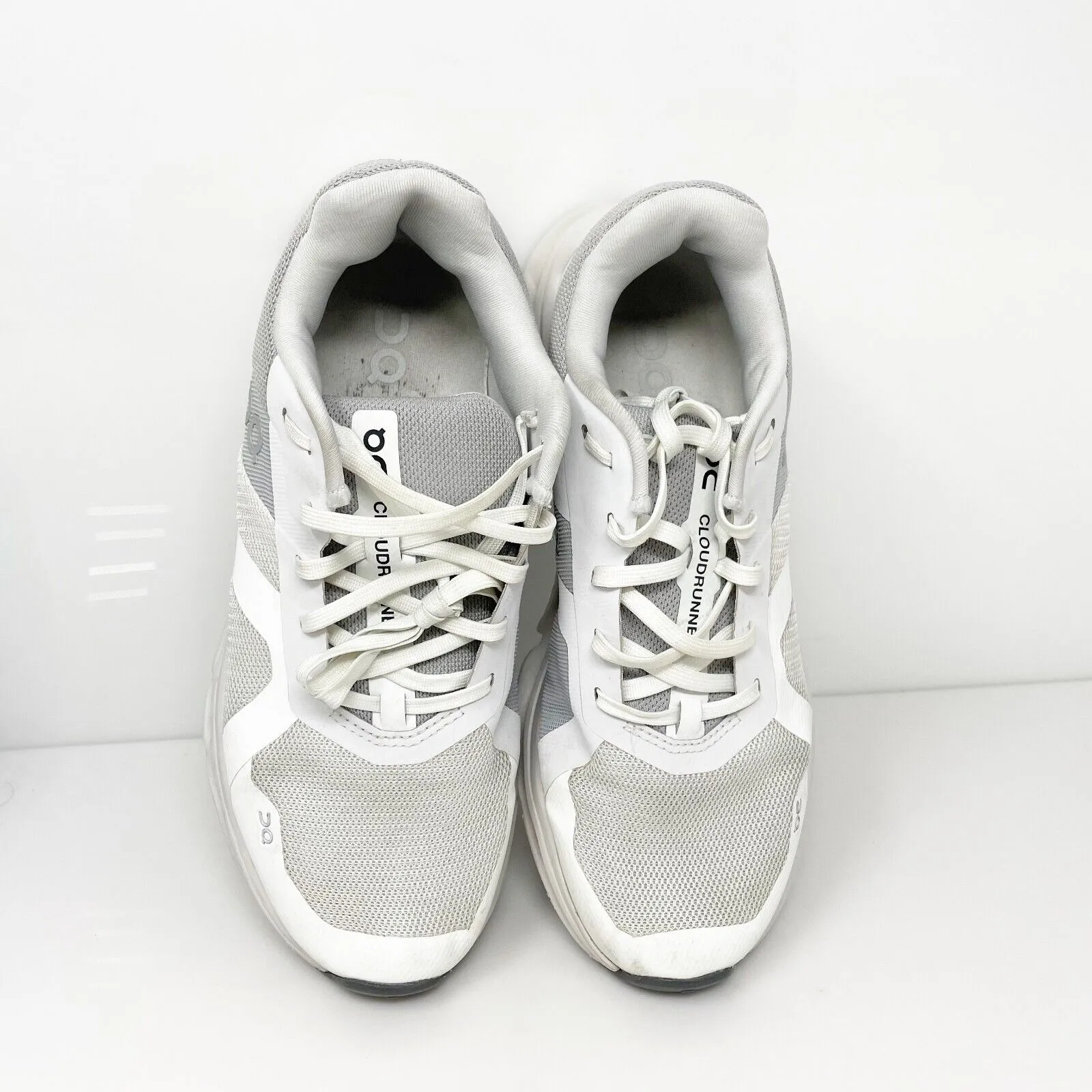 On Womens Cloudrunner White Running Shoes Sneakers Size 7.5