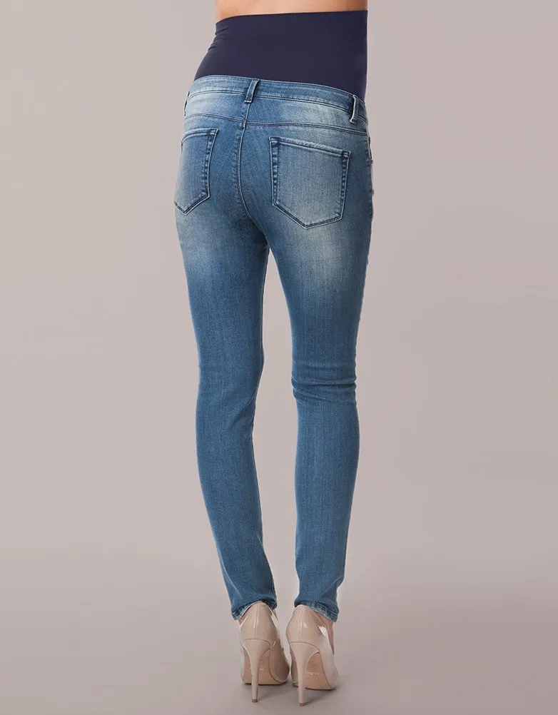Over Bump Ripped Maternity Jeans