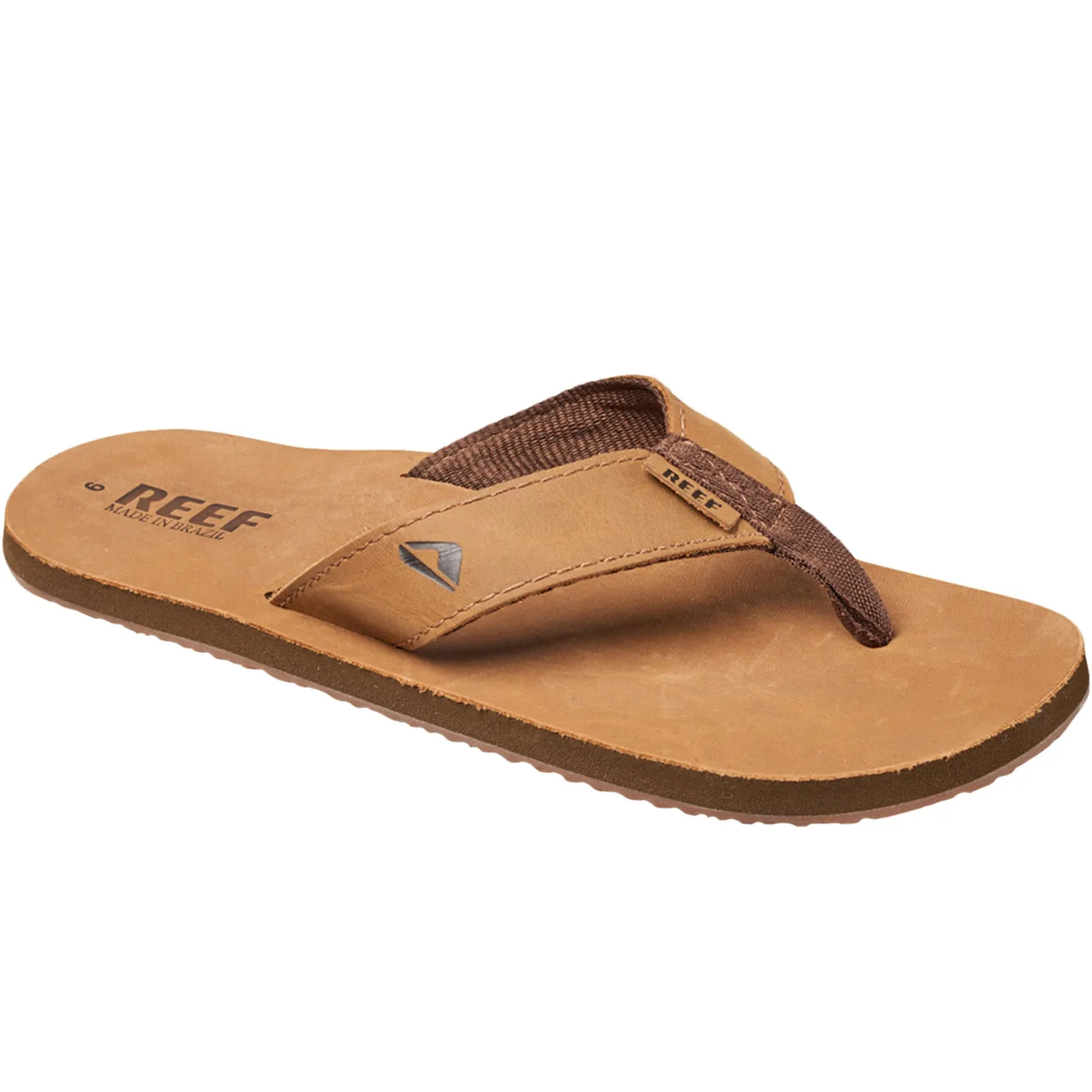 Reef Leather Smoothy Flip Flops - Bronze