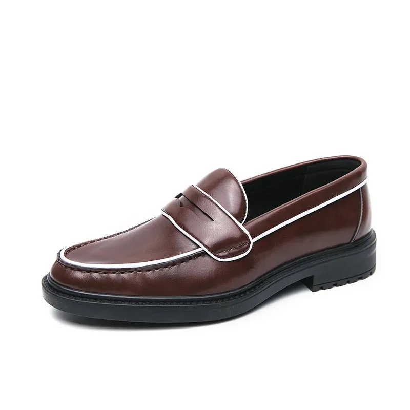 Samjuk Monochrome Sleek Penny Loafers