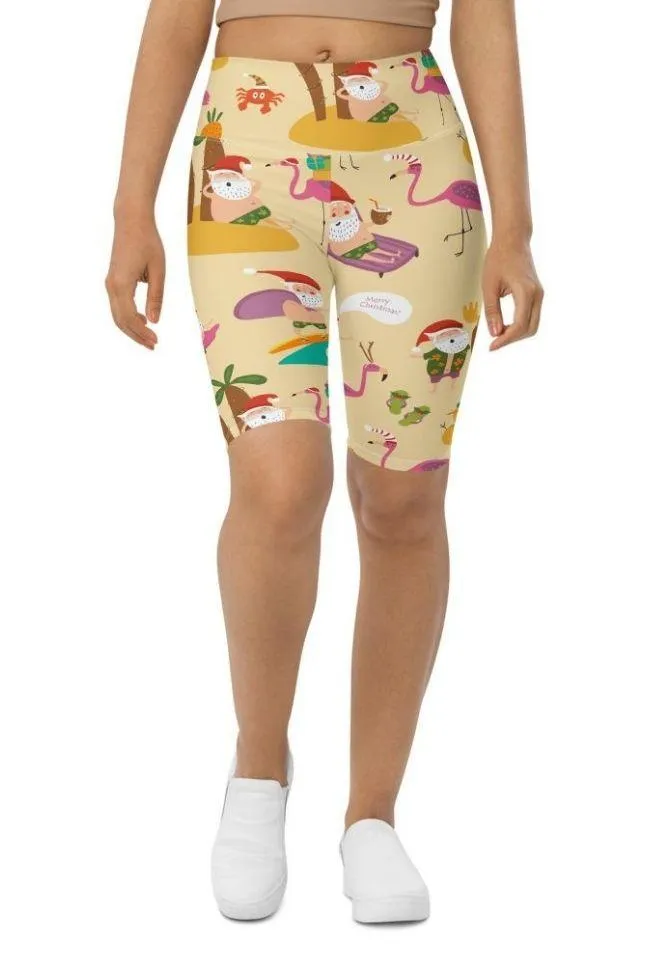 Summery Christmas Biker Shorts