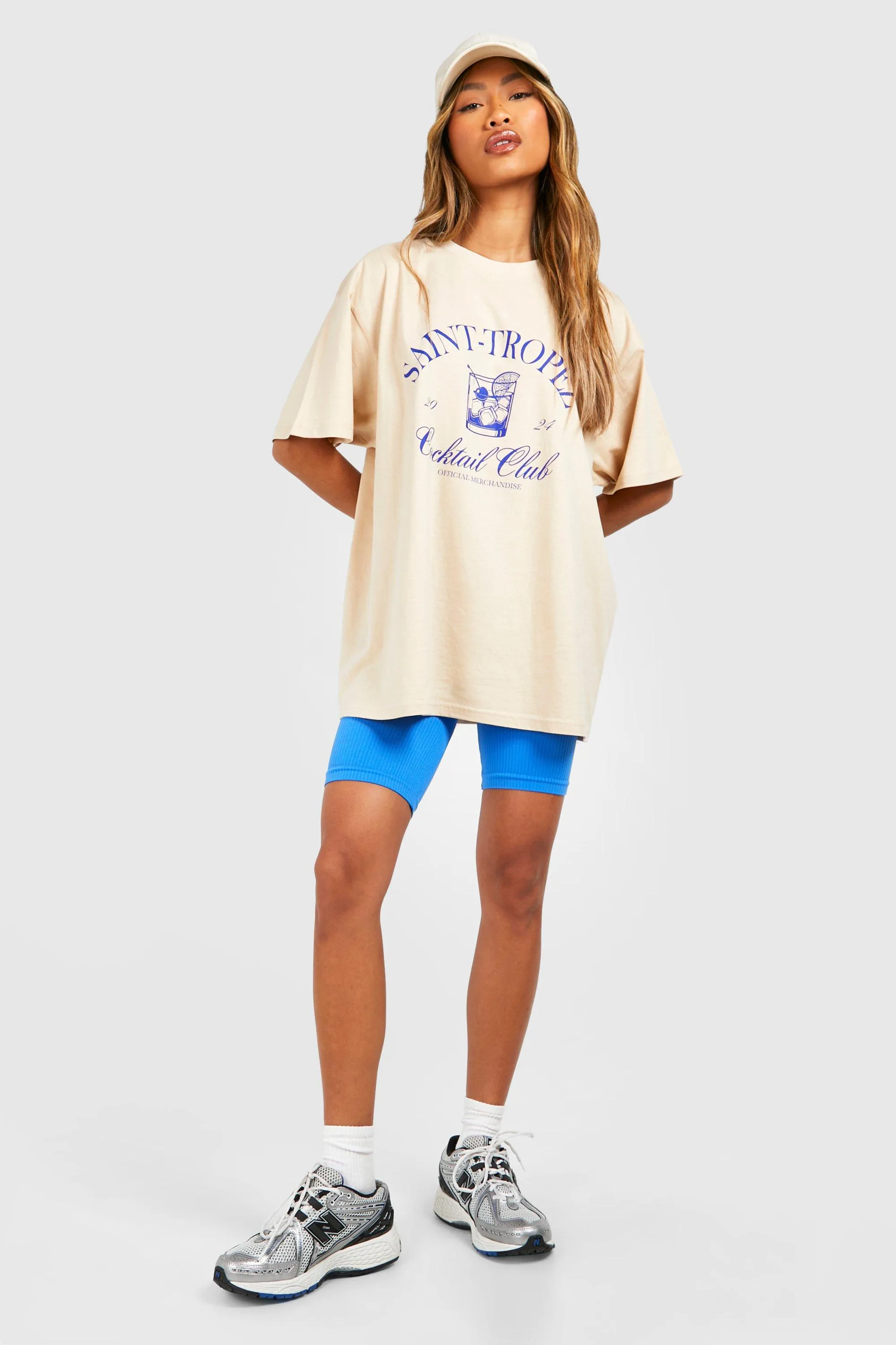 T-Shirts | Saint Tropez Printed Oversized T-shirt | boohoo