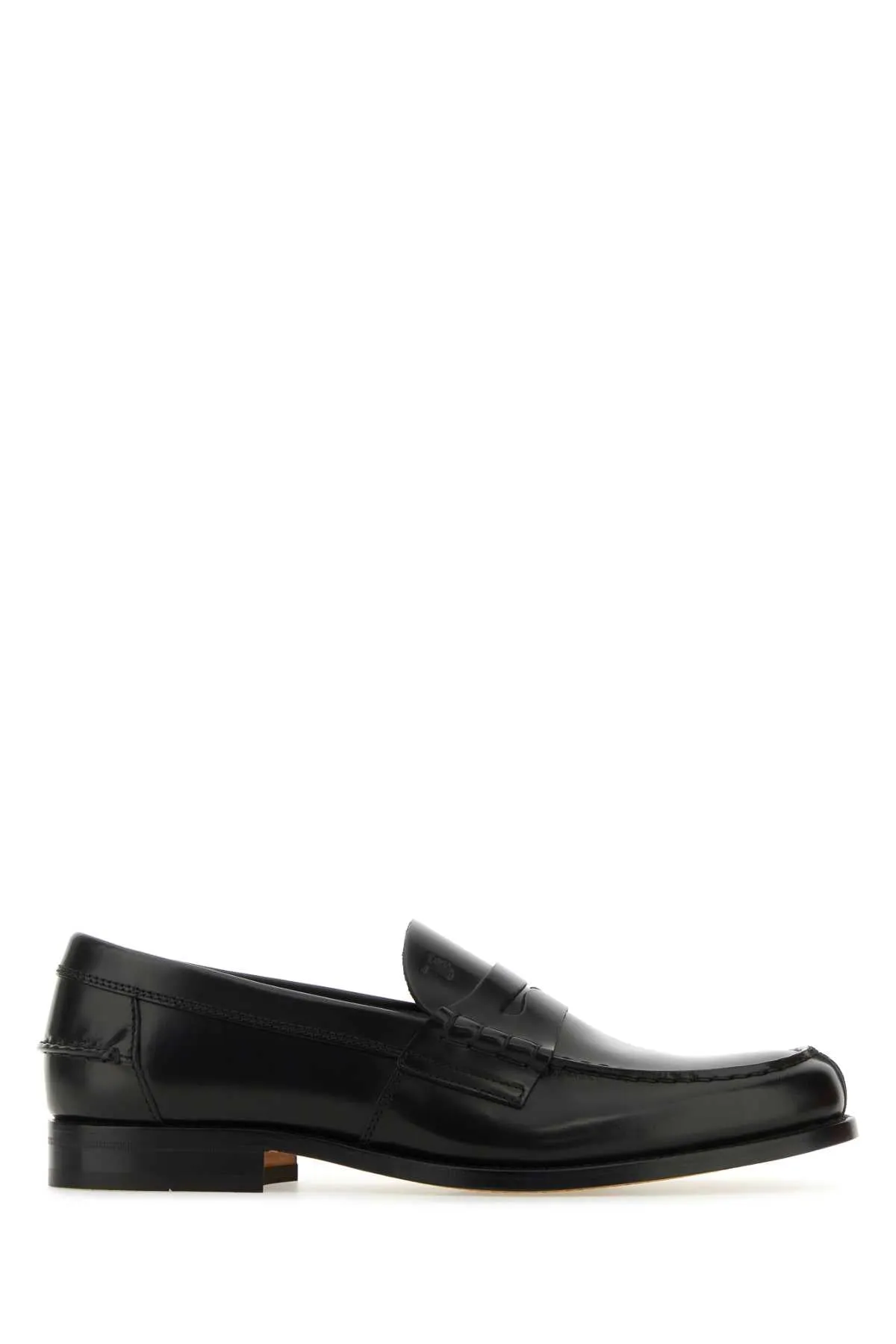 Tod's Black Leather Loafers