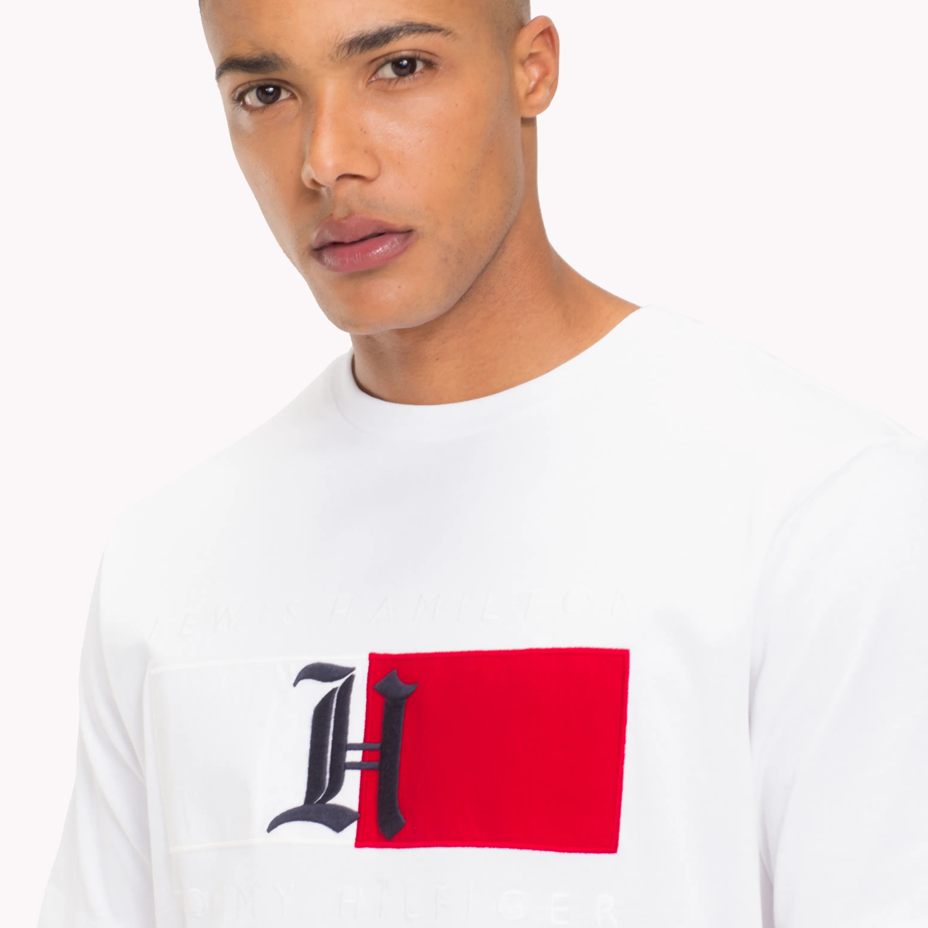 White Lewis Hamilton Flag T-Shirt | T-Shirts | Tommy Hilfiger