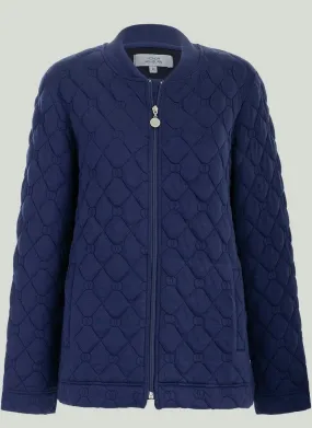 Zip Front Quilted Jersey Jacket